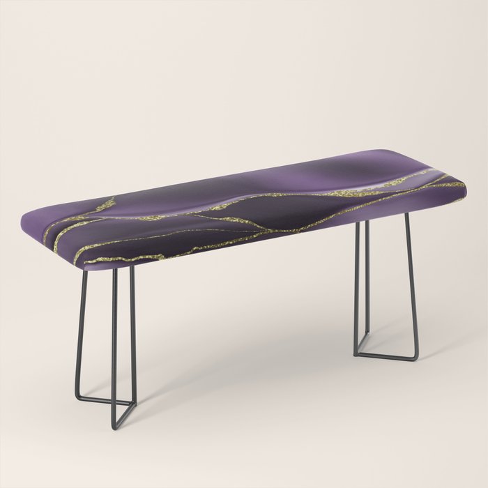 Day And Night Purple Marble Landscape Bench