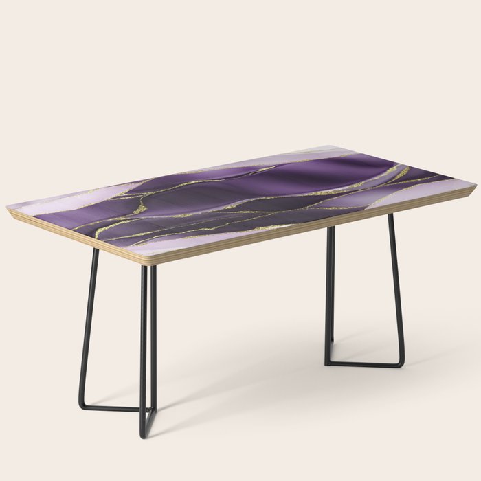 Day And Night Purple Marble Landscape Coffee Table