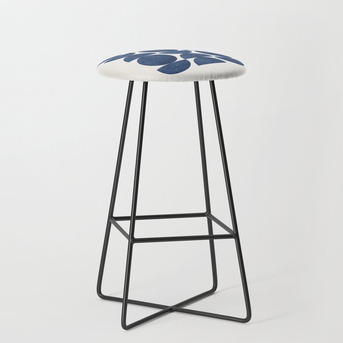 Blue Navy Retro Scandinavian Mid Century Modern Stool
