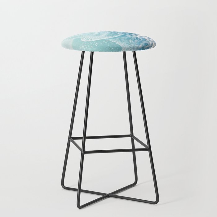 Soft Turquoise Ocean Dream Waves #1 #Water #Decor #Art #Homestorie Stool
