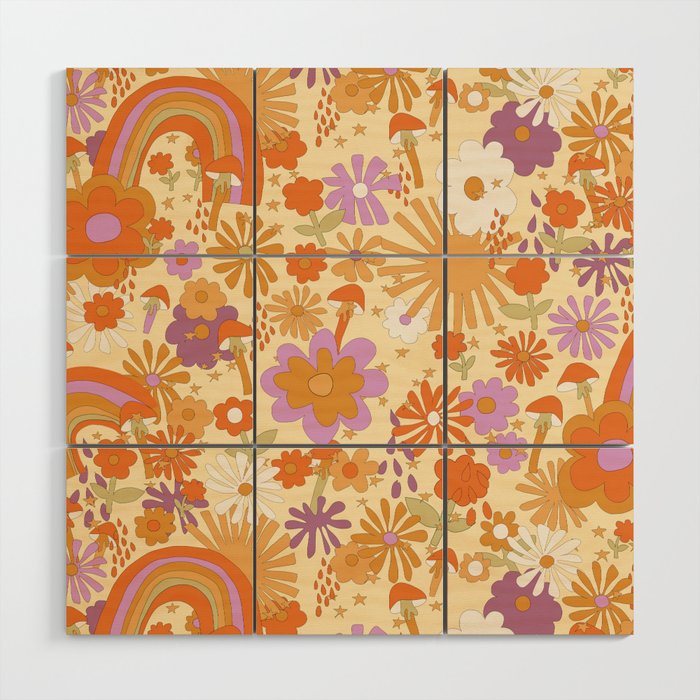 Rainbows, Sunshine And Stars Wood Wall Art