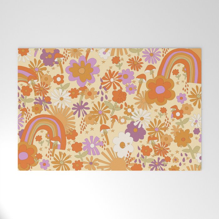 Rainbows, Sunshine And Stars Welcome Mat