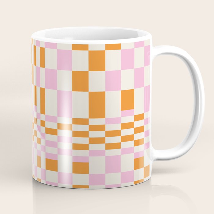 Happy Colorful Checkered Pattern  Coffee Mug