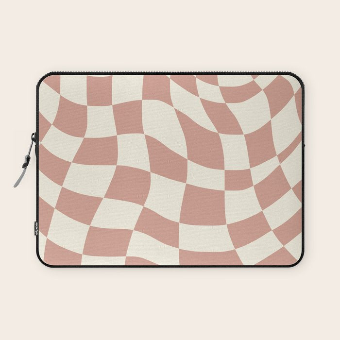 Checkers Coral Summer Beach Laptop Sleeve