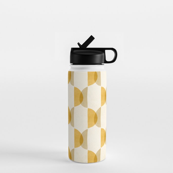 Shape Study In Gold / Geometric Pattern Water Bottle