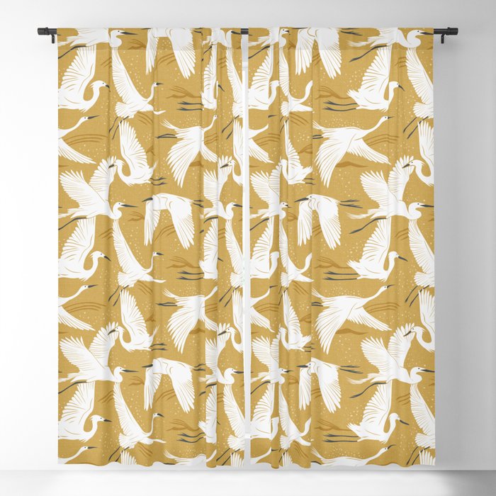 Soaring Wings - Goldenrod Yellow Window Curtain