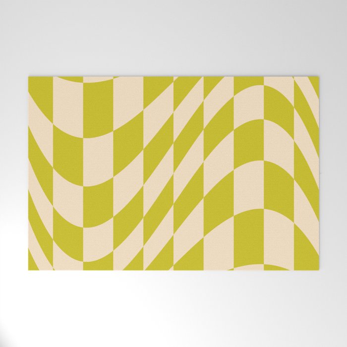 Modern Twenties Green Pattern Welcome Mat