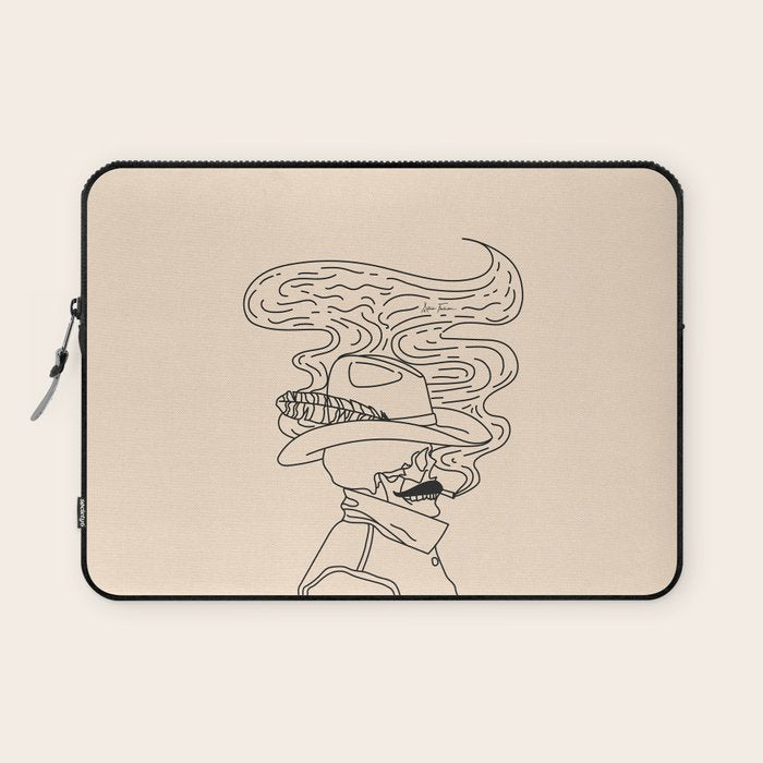 Love Or Die Tryin - Cowhand Black & Cream Laptop Sleeve