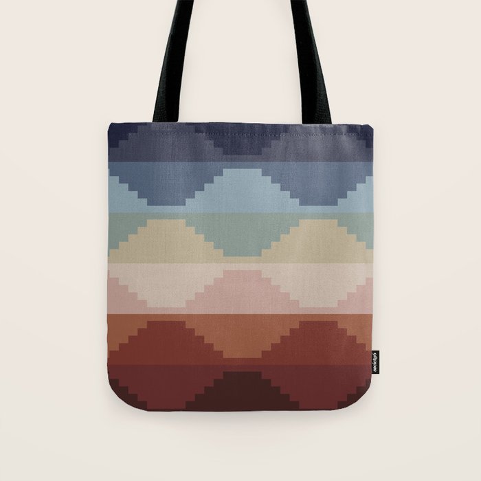 Geometric Aztec Pyramid Pattern Iii Tote Bag