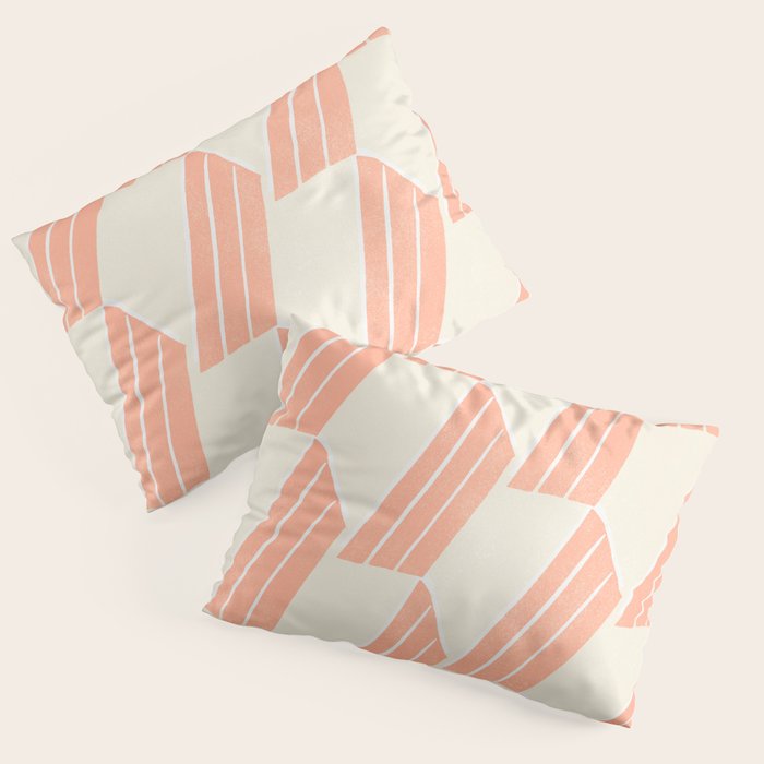 Minimalist Series: Pink Hex Tiles Pillow Sham