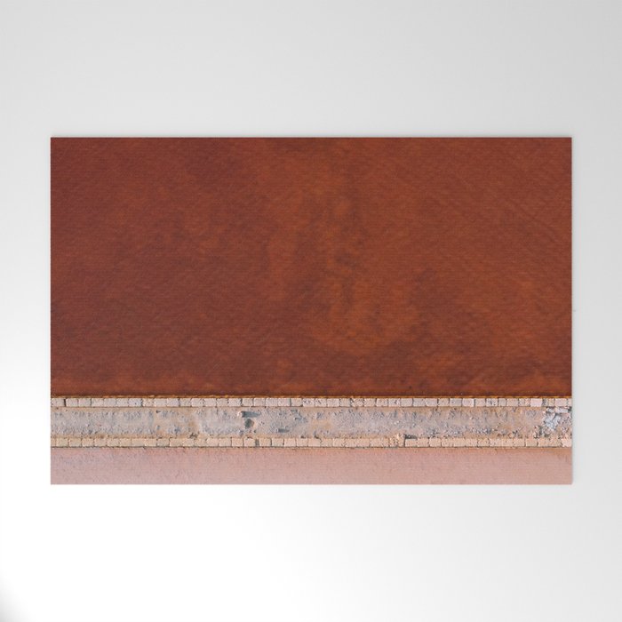 Pink And Red Salt Lake In Italy Welcome Mat