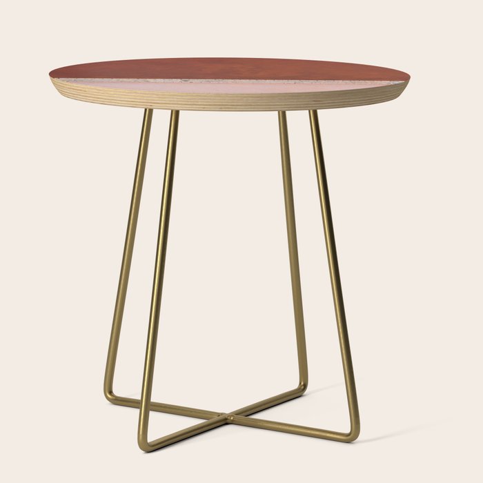 Pink And Red Salt Lake In Italy Side Table