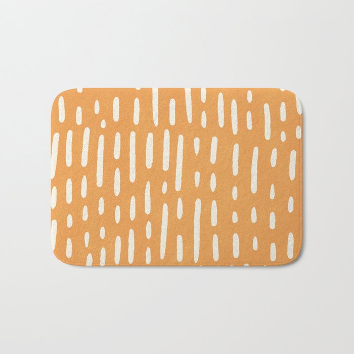 Minimalist Series: Scandi Lines, Orange Bath Mat