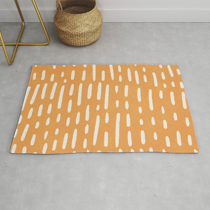 Minimalist Series: Scandi Lines, Orange Rug