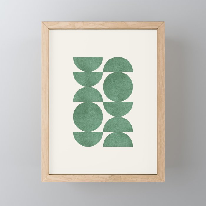 Green Retro Scandinavian - Mid Century Modern Mini Art Print