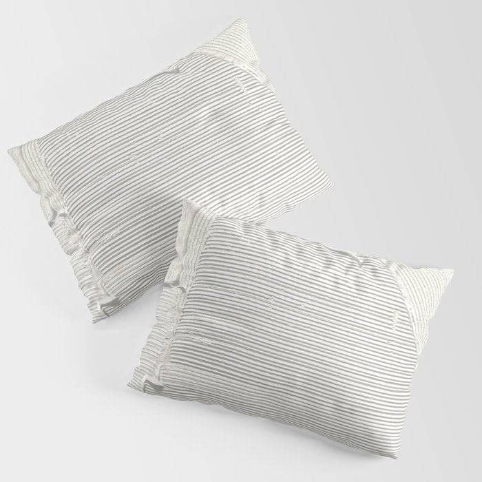 Relief [2]: An Abstract, Textured Piece In White By Alyssa Hamilton Art Pillow Sham
