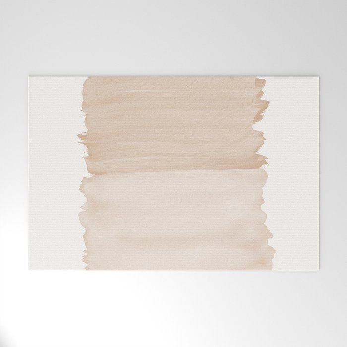 Warm Beige Abstract Minimalism #1 #Minimal #Ink #Decor #Art #Homestorie Welcome Mat