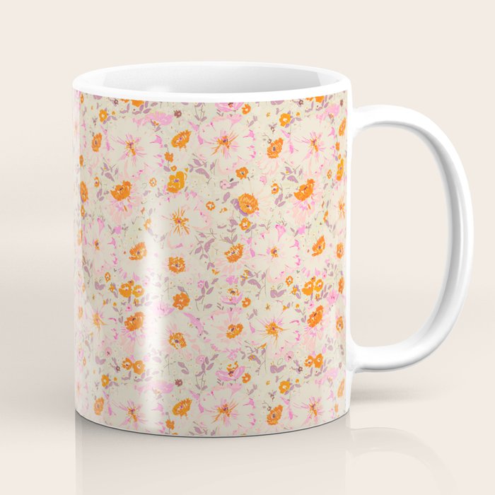 Faded Floral  - Pink / Citrus Coffee Mug