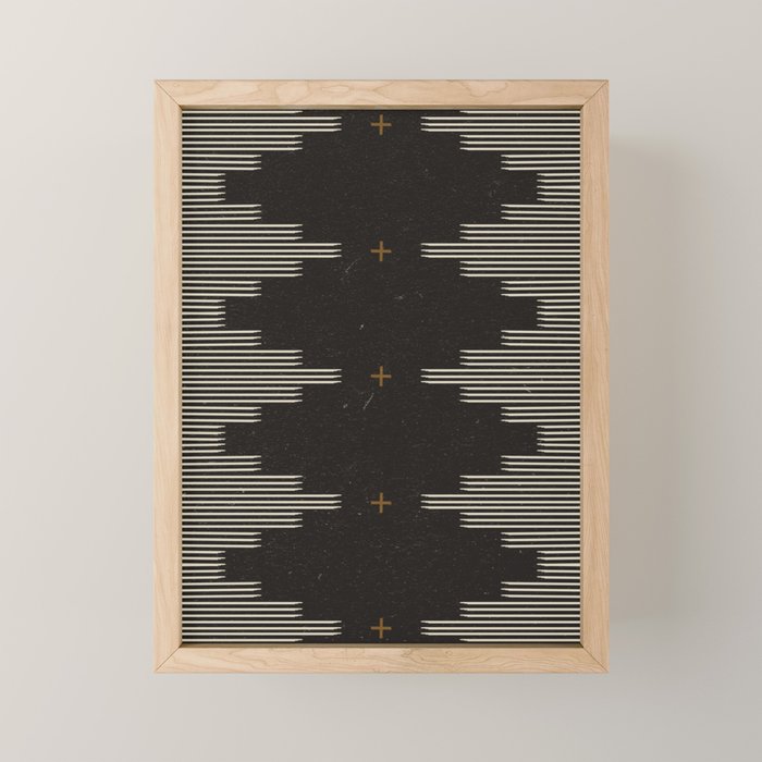 Southwestern Minimalist Black & White Mini Art Print