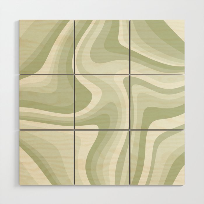 Abstract Wavy Stripes Lxxviii Wood Wall Art