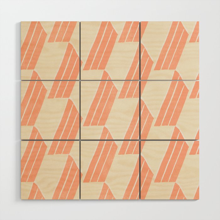 Minimalist Series: Pink Hex Tiles Wood Wall Art