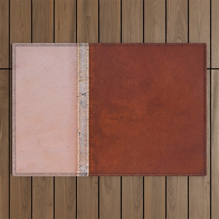 Pink And Red Salt Lake In Italy Outdoor Rug