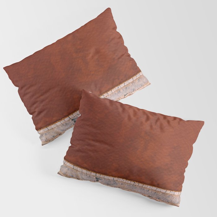 Pink And Red Salt Lake In Italy Pillow Sham