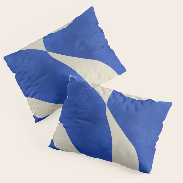 Blue Nude Geometric Modern Print Pillow Sham
