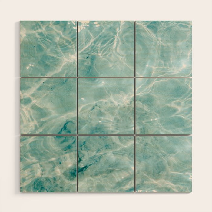 Clear Blue Water | Colorful Ocean Photography Print | Turquoise Sea Wood Wall Art