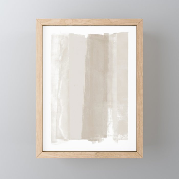 Beige Ombre Minimalist Abstract Painting Mini Art Print