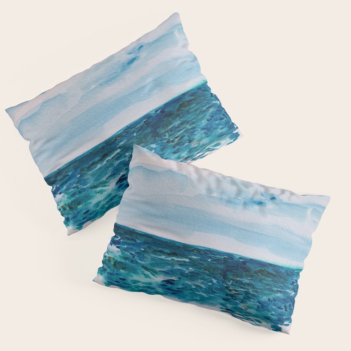 Cabo Beach Mexico Watercolor #1 Pillow Sham