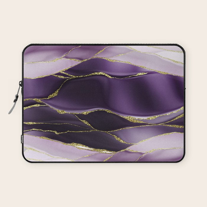 Day And Night Purple Marble Landscape Laptop Sleeve