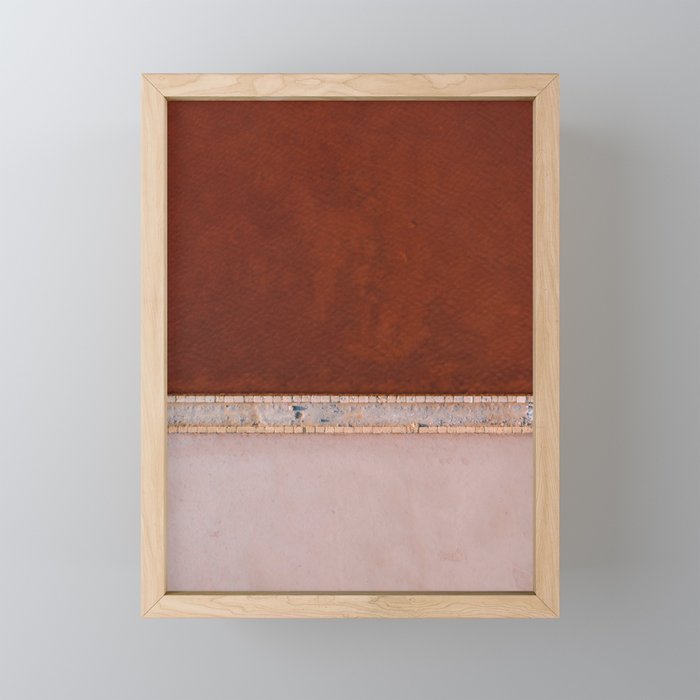 Pink And Red Salt Lake In Italy Mini Art Print