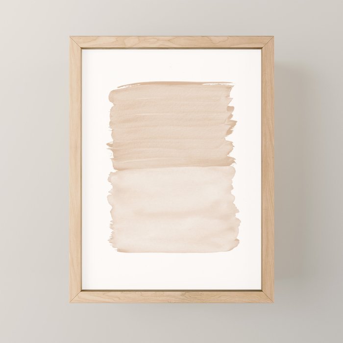 Warm Beige Abstract Minimalism #1 #Minimal #Ink #Decor #Art #Homestorie Mini Art Print