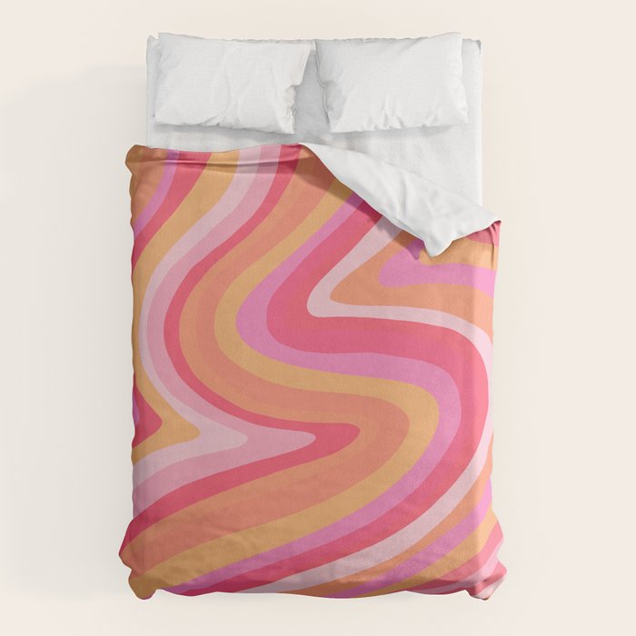 Sunshine Melt - Pink & Peach Palette Duvet Cover