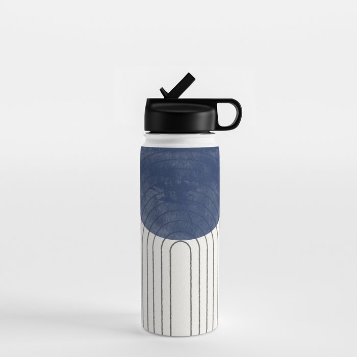 Mid Century Modern Blue Perfect Balance Water Bottle