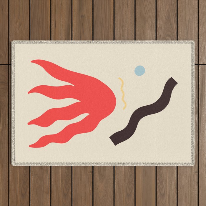 Abstract Portrait Of Anastasia Outdoor Rug