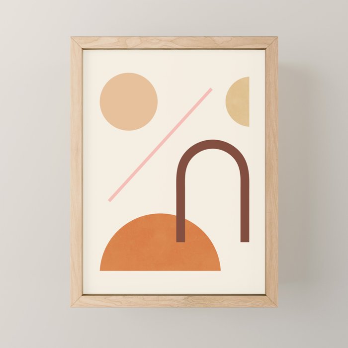 Abstraction_geometric_shape_art_minimalism_001c Mini Art Print