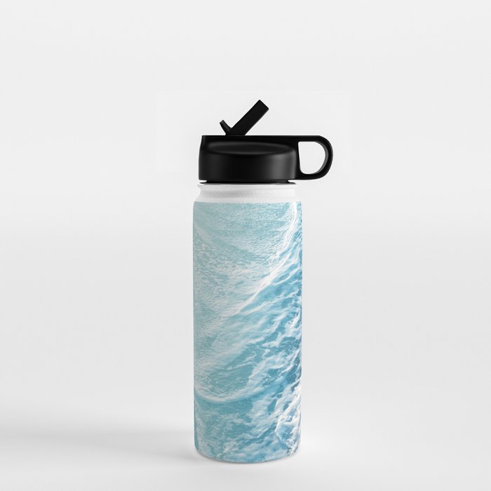 Soft Turquoise Ocean Dream Waves #1 #Water #Decor #Art #Homestorie Water Bottle