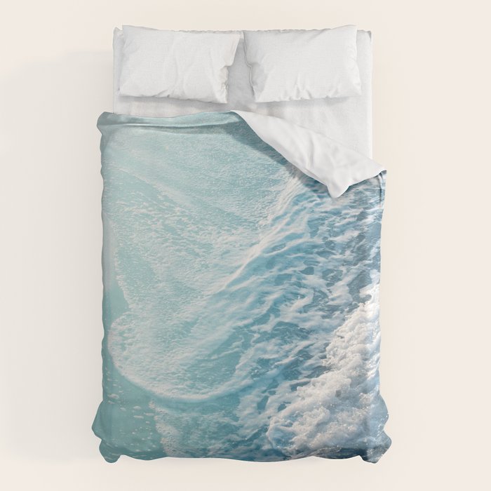 Soft Turquoise Ocean Dream Waves #1 #Water #Decor #Art #Homestorie Duvet Cover