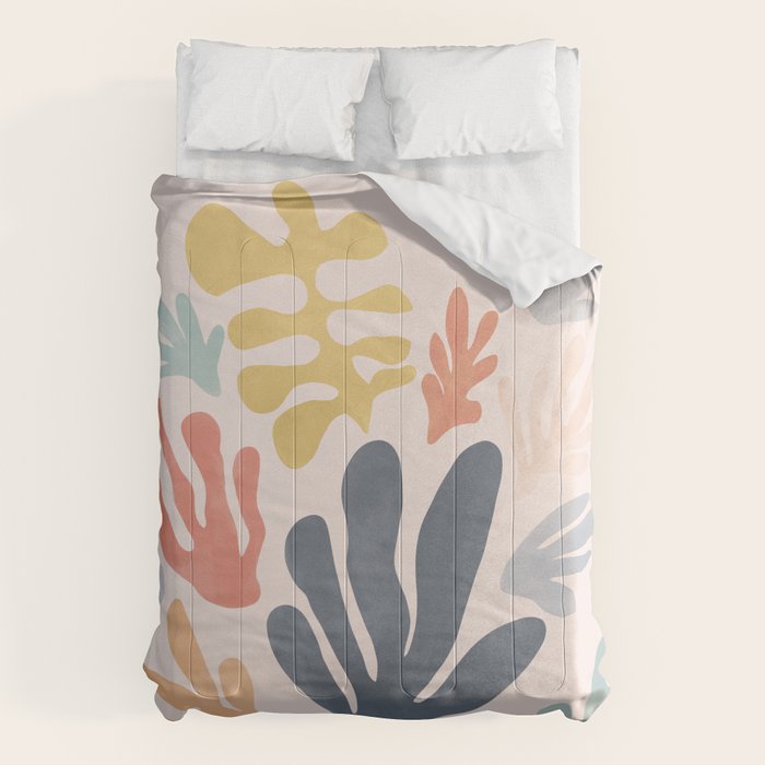Matisse Cutouts Homage - Abstract Painting Comforter