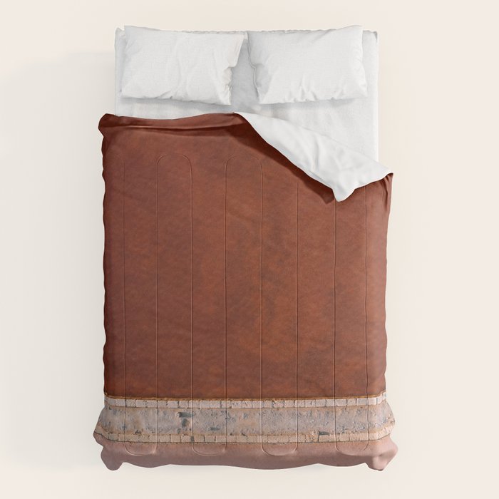 Pink And Red Salt Lake In Italy Comforter