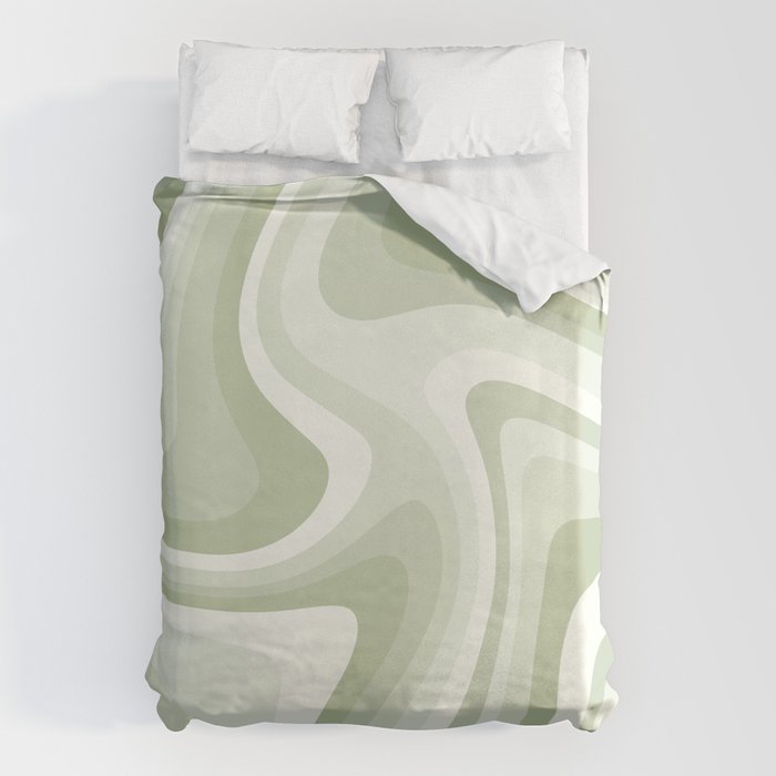 Abstract Wavy Stripes Lxxviii Duvet Cover