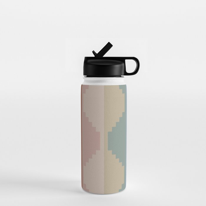 Geometric Aztec Pyramid Pattern Iii Water Bottle
