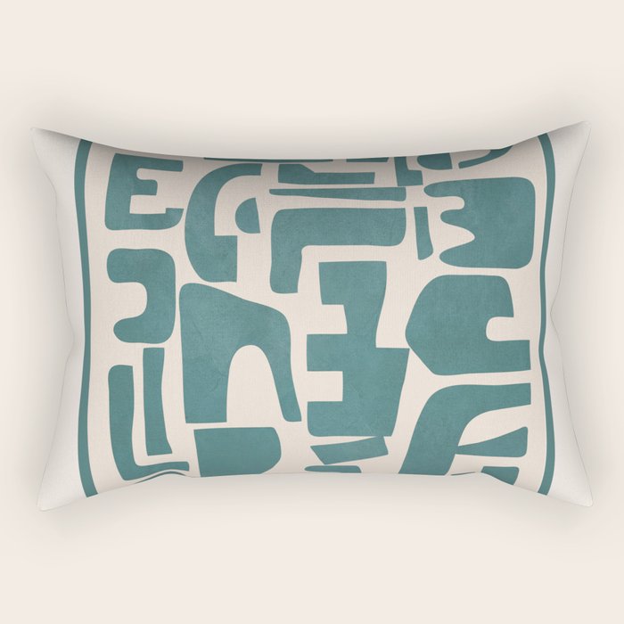 Organic Contemporary Modern Shapes 12 Rectangular Pillow