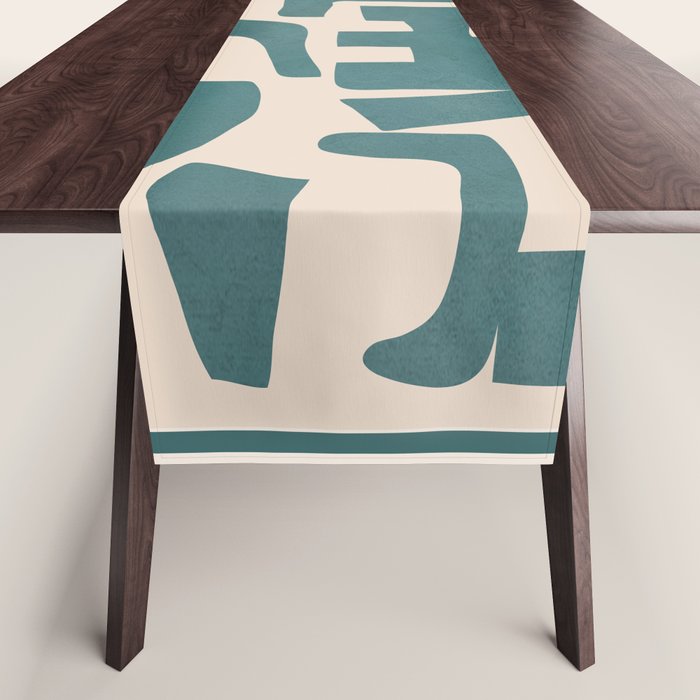 Organic Contemporary Modern Shapes 12 Table Runner