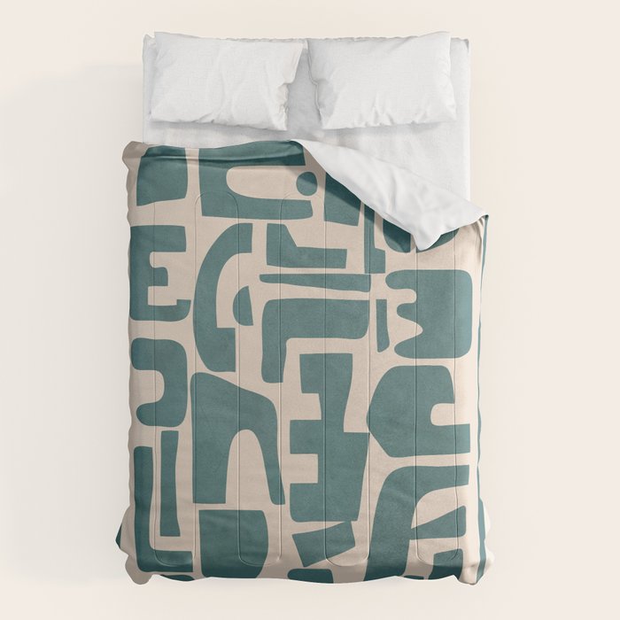 Organic Contemporary Modern Shapes 12 Comforter
