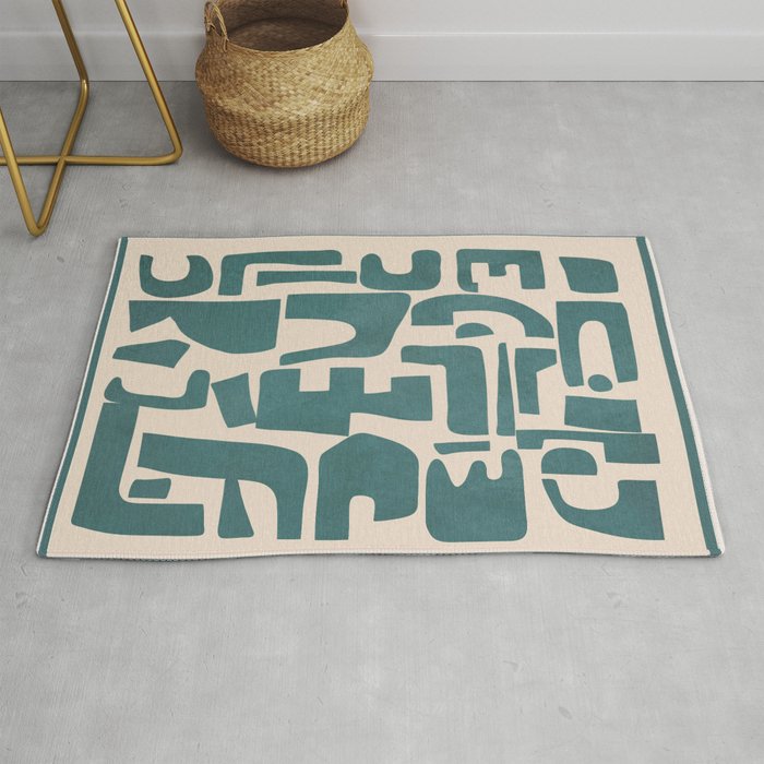 Organic Contemporary Modern Shapes 12 Rug