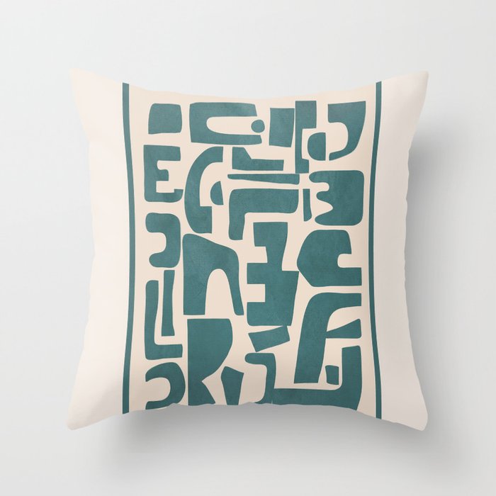 Organic Contemporary Modern Shapes 12 Throw Pillow