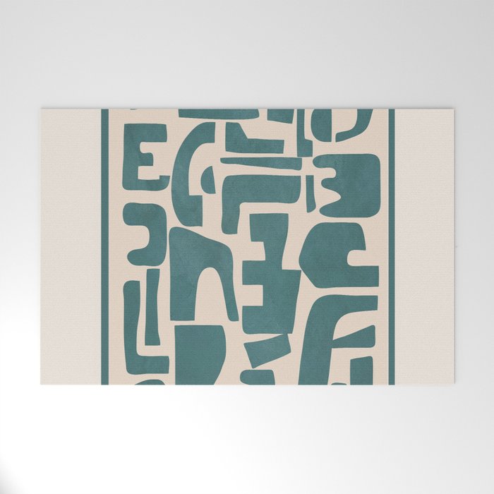 Organic Contemporary Modern Shapes 12 Welcome Mat